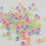 BOLSA CUENTA PLANA ABECEDARIO 7MM BRILLA EN LA OSCURIDAD. 
X 500 GRS (21-2-2) - Imagen 2