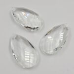 COLGANTE ALMENDRA VIDRIO TRANSPARENTE 75MM. PACK X 6 UNIDADES.(MA 15-31)