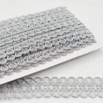 PASAMANERIA SILVER 3.5 CM ANCHO X 10 YARDAS.