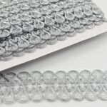 PASAMANERIA SILVER 3.5 CM ANCHO X 10 YARDAS. - Imagen 2