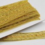 PASAMANERIA LENTEJUELAS GOLD 3 CM ANCHO.
X 10 YARDAS.