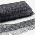 PASAMANERIA NEGRO 7 CM DE ANCHO CON FLECOS.
X 10 YARDAS.