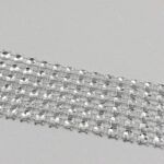 CINTA DE  FALSO STRASS SILVER 6 LINEAS. 
X 10 YARDAS. - Imagen 2