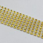 CINTA DE FALSO STRASS GOLD 6 LINEAS. 
X 10 YARDAS. - Imagen 2