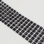 CINTA DE FALSO STRASS BLACK 6 LINEAS. 
X 10 YARDAS. - Imagen 2