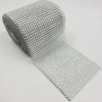 CINTA DE STRASS 24 LINEAS TONO PLATA.
X 10 YARDAS.