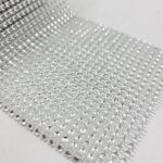 CINTA DE STRASS 24 LINEAS TONO PLATA.
X 10 YARDAS. - Imagen 2