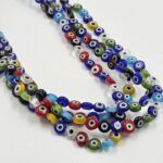 TIRA OJO TURCO DE VIDRIO MULTICOLOR 8 MM X TIRA (EMC 18-1-2)