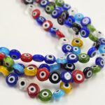 TIRA OJO TURCO DE VIDRIO MULTICOLOR 8 MM X TIRA (EMC 18-1-2) - Imagen 2