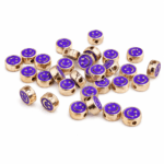 PASANTE CARITA FELIZ VIOLETA GOLD x 12 UNIDADES (8mm APROX)