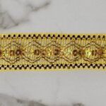 PASAMANERIA LENTEJUELAS GOLD 3 CM ANCHO X 10 YARDAS.