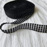 CINTA DE STRASS 4 LINEAS TONO BLACK X 10 YARDAS.