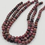 PIEDRA NATURAL RODONITA ROSADA.BOLITA 8MM X TIRA 38 CM. (EMA 23-1 )