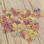 CUENTA PLÁSTICA PLANA 7MM ABECEDARIO.
BRILLAN EN LA OSCURIDAD.
X 500 GRS. - Imagen 3