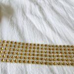 CINTA DE STRASS 6 LINEAS TONO GOLD X 10 YARDAS.