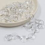 TIRA DE BOTÓN OCTOGONAL ACRILICO 14 MM.X 1 TIRA DE 1 METRO.