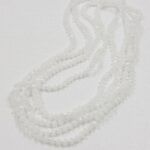 CRISTAL DE ROCA CILINDRO BLANCO 6MM.
X 1 TIRA.