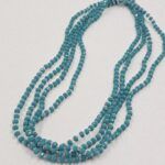 CRISTAL DE ROCA CILINDRO TURQUESA 6MM.
X 1 TIRA.