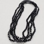 CRISTAL DE ROCA CILINDRO NEGRO 6MM.
X 1 TIRA.