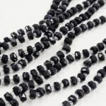 CRISTAL DE ROCA CILINDRO NEGRO 6MM.
X 1 TIRA. - Imagen 2