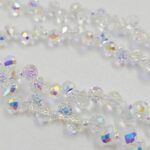 CRISTAL DE ROCA GOTA TORNASOL 4*6MM.
X 1 TIRA.