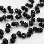 CRISTAL DE ROCA GOTA NEGRO 4*6MM.
X 1 TIRA.