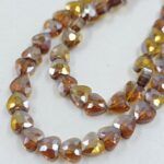 CRISTAL DE ROCA CORAZÓN CARAMELO 6MM. 
X 1 TIRA.
KA #111