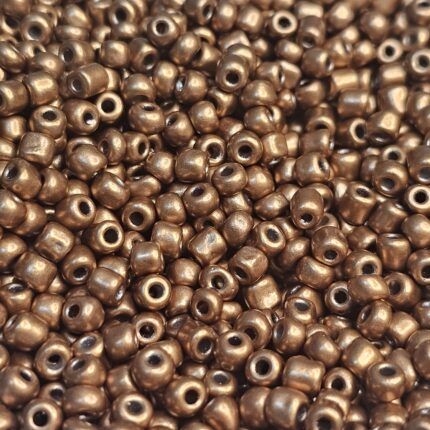 MOSTACILLÓN DE VIDRIO 4MM TONO COBRE x 500 GRS.