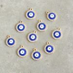 DIJE METAL OJO TURCO COLGANTE X 12 UNIDADES. (EMA 26-30)