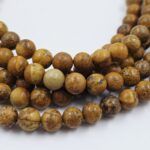 PIEDRA NATURAL JASPE LEOPARDO BOLITA 6MM X UNA TIRA 38 CM.(EMA 22-3) - Imagen 2