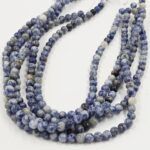 PIEDRA NATURAL SODALITA AZÚL. BOLITA 6MM X UNA TIRA 38 CM.
(EMA 22-1)