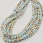 PIEDRA NATURAL AMAZONITA BOLITA 6MM  X UNA TIRA 38 CM.
(EMA 22-16)