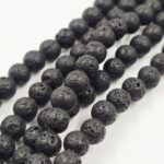 PIEDRA NATURAL PIEDRA VOLCÁNICA. BOLITA 6MM X UNA TIRA 38 CM.
(EMA 22-13) - Imagen 2