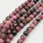 PIEDRA NATURAL RODOCROSITA BOLITA 6MM X UNA TIRA 38 CM. 
(EMA 22-8) - Imagen 2