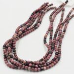 PIEDRA NATURAL RODONITA. 
BOLITA 4MM X UNA TIRA 38 CM.
(EMA 22-20)