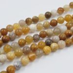 PIEDRA NATURAL JASPE AMARILLO BOLITA 4MM X UNA TIRA 38 CM.(EMA 22-25) - Imagen 2