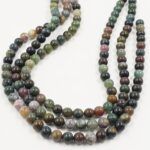 PIEDRA NATURAL AGATA DE LA INDIA BOLITA 8MM X UNA TIRA 38 CM.(EMA 22-28)