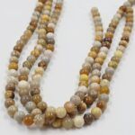 PIEDRA NATURAL JASPE AMARILLO BOLITA 8MM X UNA TIRA DE 38 CM.(EMA 22-26)