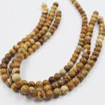 PIEDRA NATURAL JASPE LEOPARDO BOLITA 8MM TIRA 38CM.
(EMA 22-24)