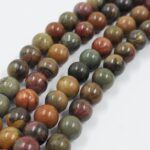 PIEDRA NATURAL JASPE LEOPARDO BOLITA 8MM X UNA TIRA 38 CM.(EMA 22-23) - Imagen 2