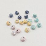 DIJE DE CERAMICA OJO TURCO 8MM. 
X TIRA 12 UNIDADES SURTIDAS.
EMA 10-8