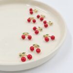 DIJE CEREZAS DE METAL 18*12MM X 12 UNIDADES (EMC 21-4)