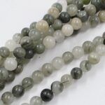 PIEDRA NATURAL CUARZO RUTILADO VERDE GRIS, BOLITA 4MM X TIRA 38CM (EMC 5-12-1) - Imagen 2