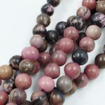 PIEDRA NATURAL RODONITA BOLITA 4MM X TIRA 38CM (EMC 25-23-1) - Imagen 2