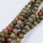 PIEDRA NATURAL 38CM JASPE UNAKITA BOLITA 4MM X TIRA 38CM  25-3-1) - Imagen 2