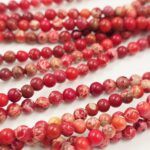 PIEDRA NATURAL JASPE ROJO BOLITA 4MM X TIRA 38CM (EMC 25-17-1) - Imagen 2