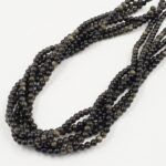 PIEDRA NATURAL OBSIDIANA GOLD BOLITA 4MM X TIRA 38CM (EMC 25-10-1)