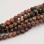 PIEDRA NATURAL JASPE LEOPARDO BOLITA 6MM X TIRA 38CM (EMC 25-8-2) - Imagen 2