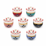 DIJE DE CERAMICA GATITO 17MM X 16 UNIDADES EN TIRA SURTIDAS.(EMA 17-6 al 17-11)