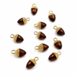 DIJE BELLOTA MARRON DE METAL 8*15MM X UNIDAD (EMC 21-7)